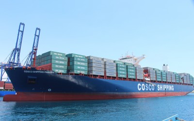 El portacontenedores COSCO Shipping Panamá zarpa de Grecia para hacer historia en Panamá