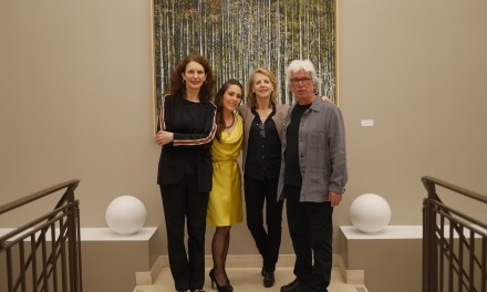 Vernissage de l’exposition du peintre panaméen David Solis, le 23 mai 2019, à la Casa de América Latina à Paris