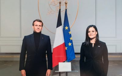 SE Issamary Sánchez entregó cartas credenciales al Presidente de la República de Francia, Emmanuel Macron.