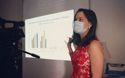 S.E. Issamary Sánchez exponiendo sobre el Comercio, la Propiedad Industrial e Intelectual en Panamá, invitación de la Cámara de Comercio de Francia