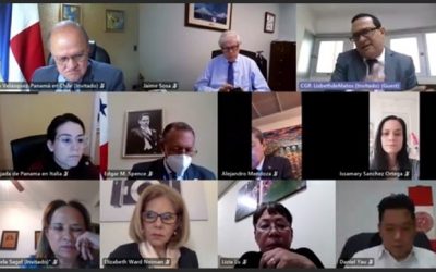 Embajadores de Panamá participaron de conversatorio virtual de nuestra Academia Diplomática sobre “Perspectiva Económica y la importancia de la inversión extranjera para la reactivación de la economía”.