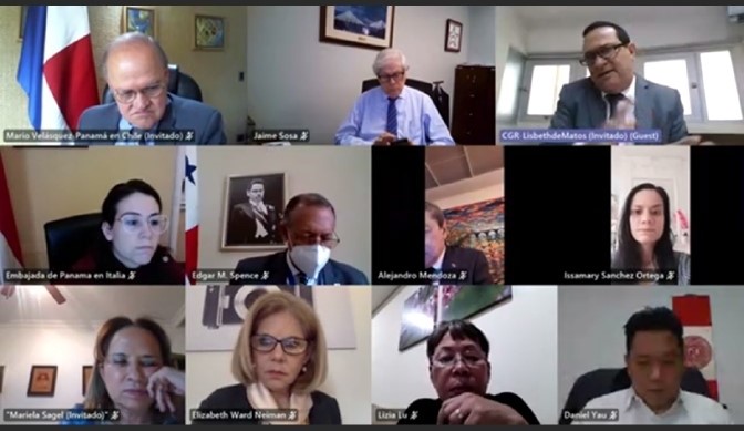 Embajadores de Panamá participaron de conversatorio virtual de nuestra Academia Diplomática sobre “Perspectiva Económica y la importancia de la inversión extranjera para la reactivación de la economía”.