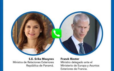 Entrevista de los Ministros de Relaciones Exteriores de Panamá y Francia (por videoconferencia, 7 de mayo de 2021).