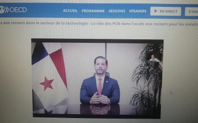 El Ministro de Comercio e Industrias, Ramón Martínez, participó como expositor del «OECD Global Forum on Responsible Business Conduct».