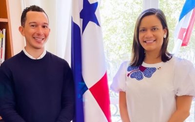 Reunión con el chef panameño José Sáenz, egresado del Institut Paúl Bocuse de Lyon, en atención a la Agenda de Cooperación y Diplomacia Cultural de nuestra Embajada.