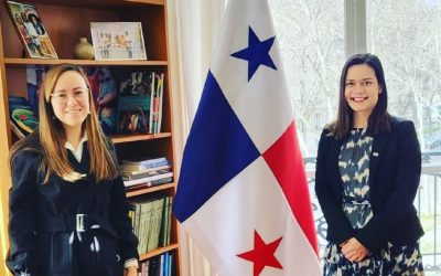 Reunión de SE Issamary Sánchez con María Camila Moreno, Directora de la Asociación de zonas francas de las Américas.
