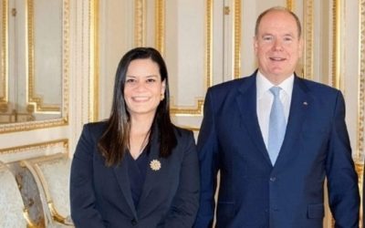 Entrega de credenciales como Embajadora concurrente en Mónaco.